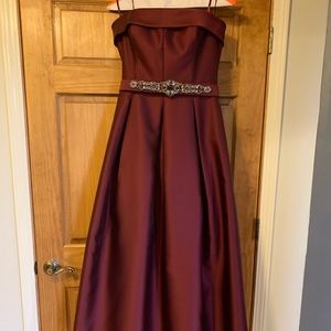 Long burgundy formal